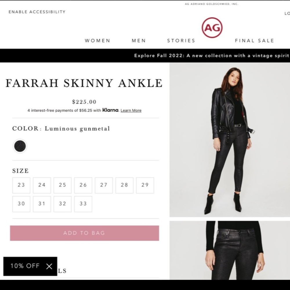 AG Farrah Skinny Ankle 27